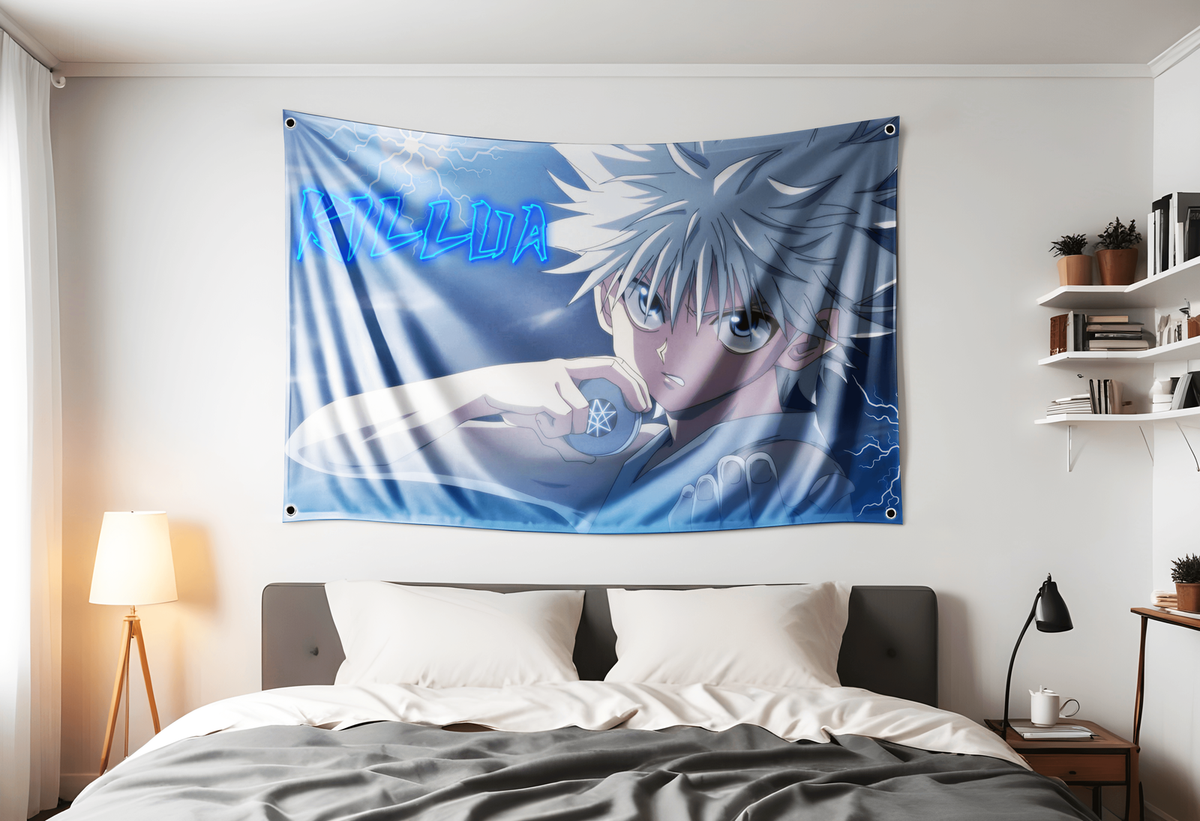 Killua HunterXHunter Flag 3x5ft Anime Flag Tapestry