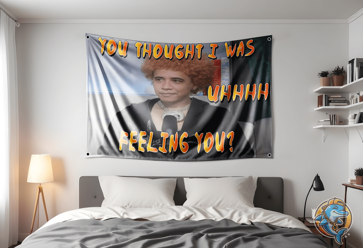Obama-Ice Spice Flag | Funny Flag Funny Meme College Dorm Room Flag Tapestry