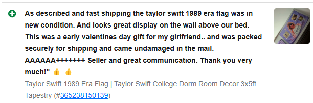 Taylor Swift 1989 Era Flag
