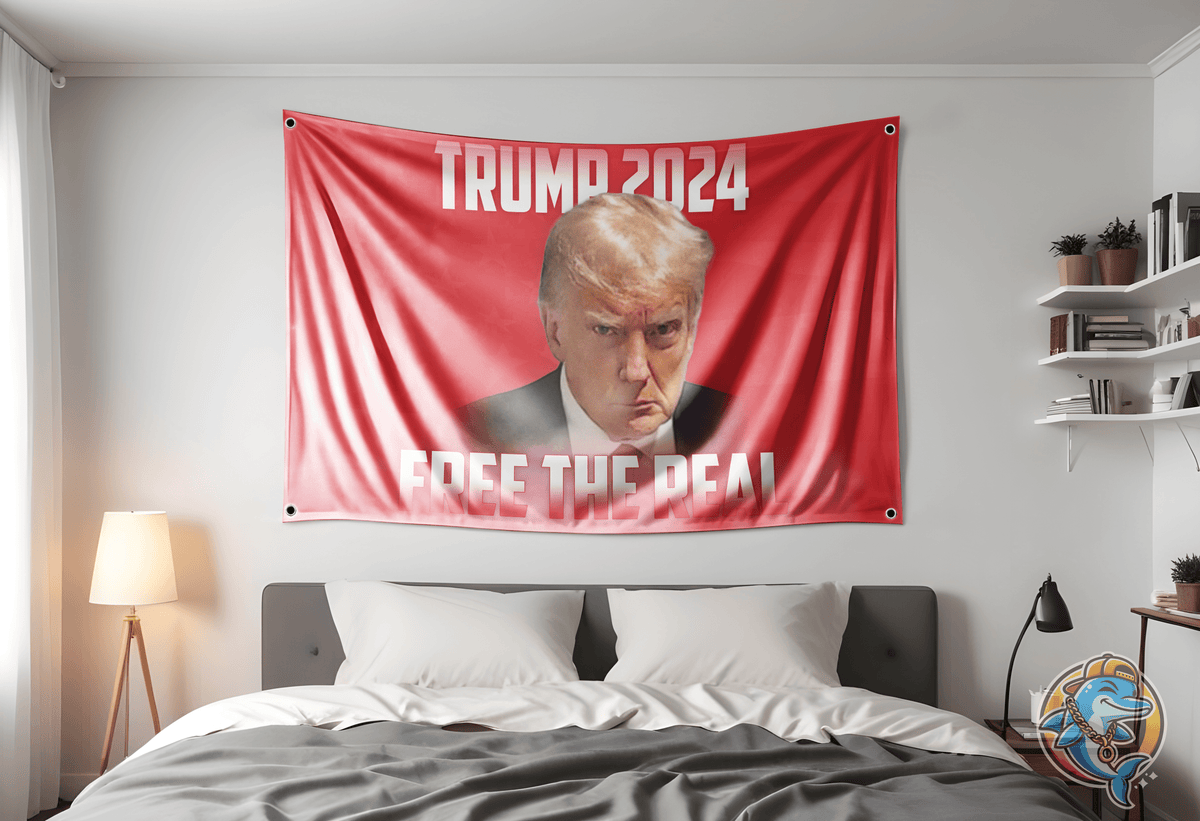 Donald Trump Flag Hung Up In A Dorm Room