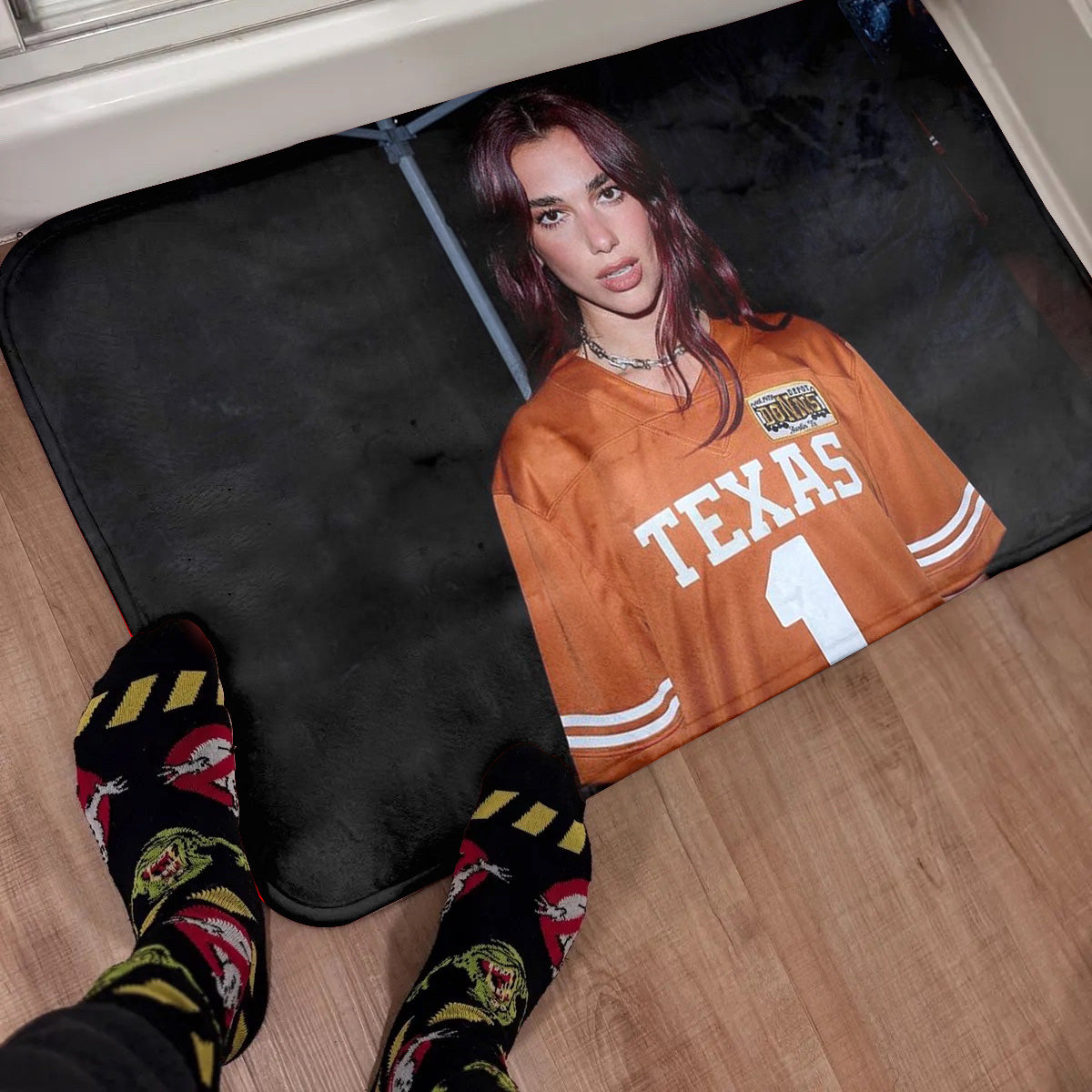 Dua Lipa Texas Longhorns Rug