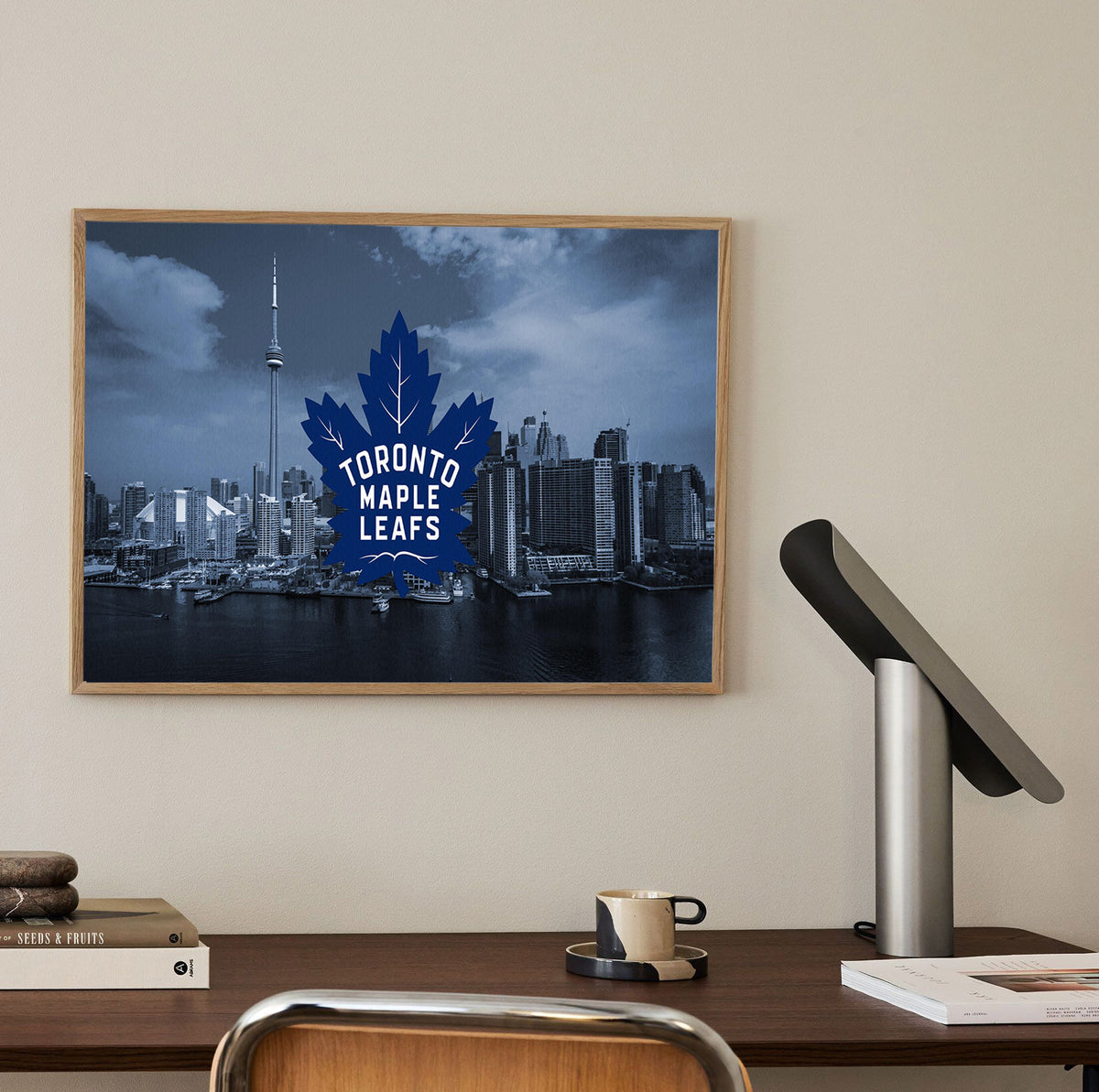 Toronto Maple Leafs Poster on Desk Wall