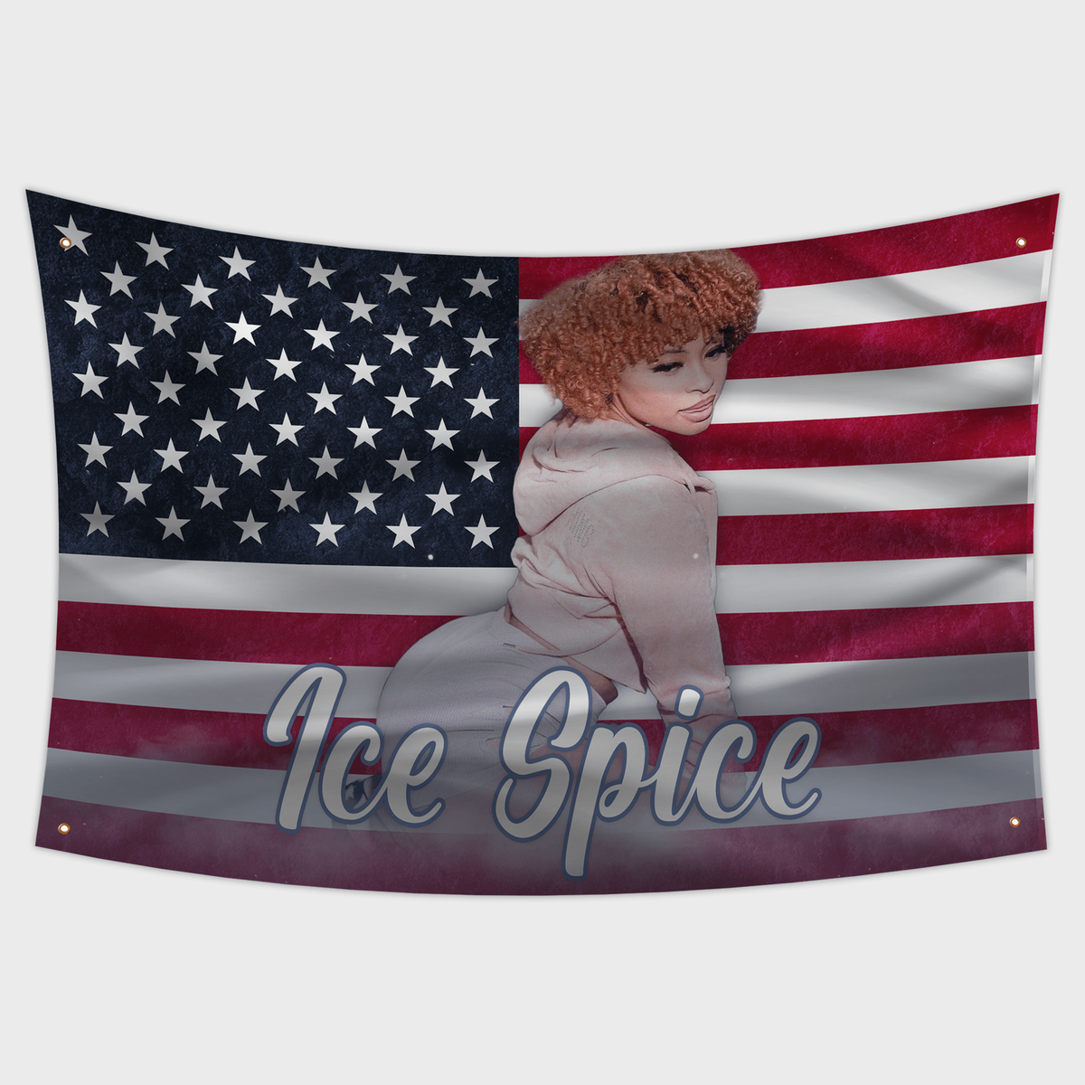 Ice Spice Twerking Flag  Hot Sexy Tapestry 3x5ft For Dorm Rooms