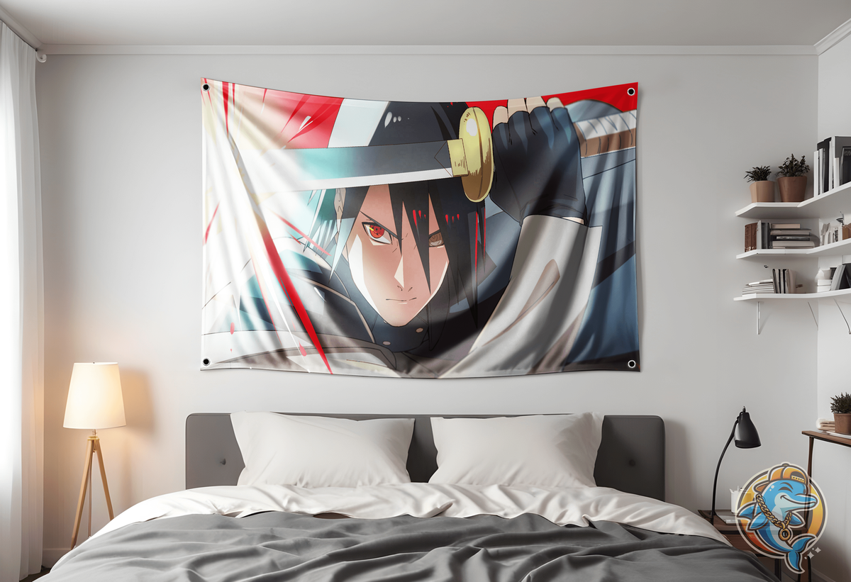 Sasuke Uchiha Flag Naruto 3x5ft Anime Flag Tapestry