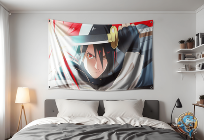 Sasuke Uchiha Flag Naruto 3x5ft Anime Flag Tapestry