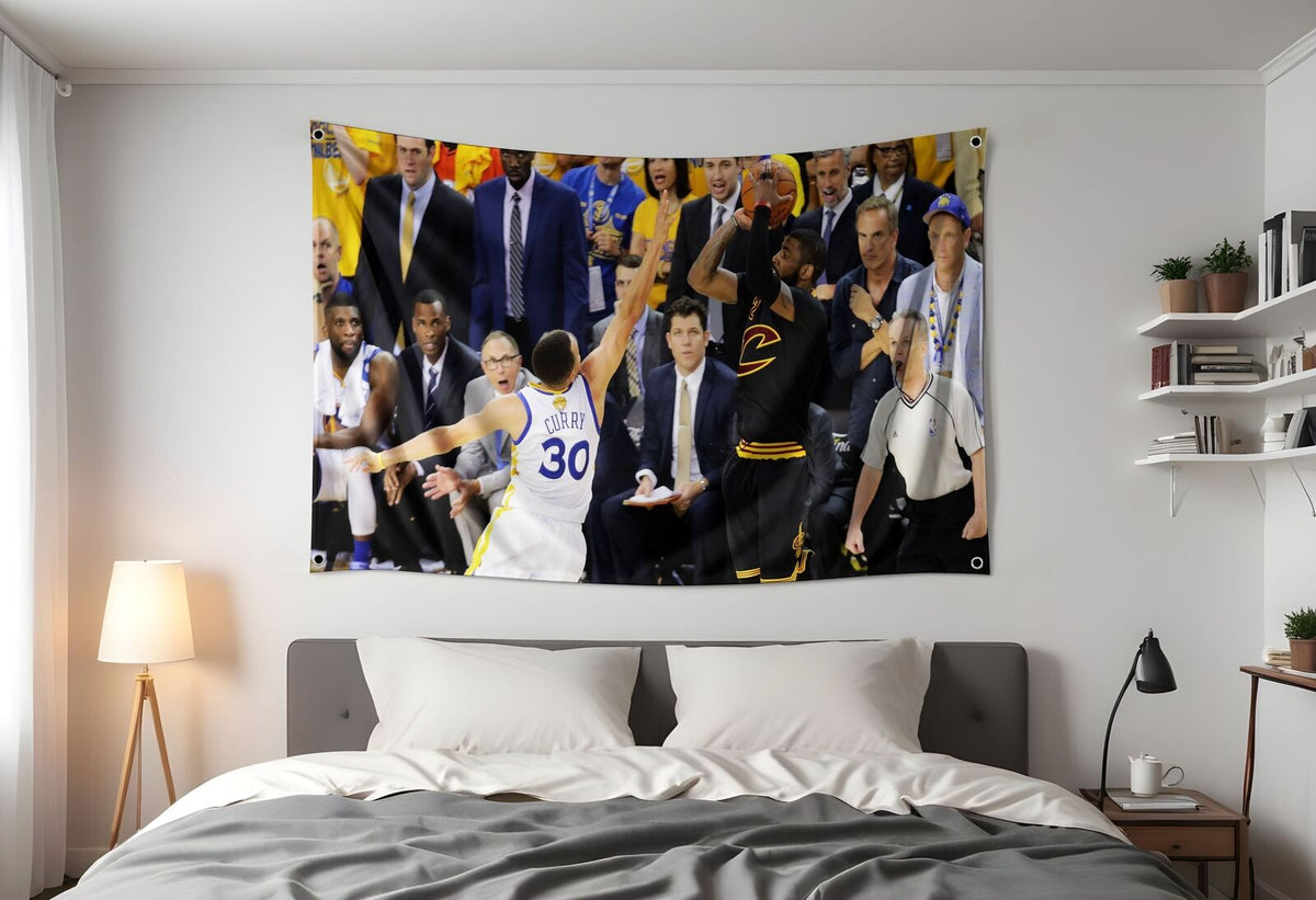 Kyrie Irving's "The Shot" Flag | Custom 3x5 Feet NBA Tapestry Design
