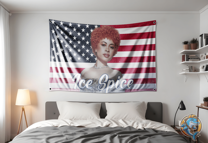 Ice Rapper Spice Flag 3x5ft Funny Banner For American Flag Room 90cm*150cm