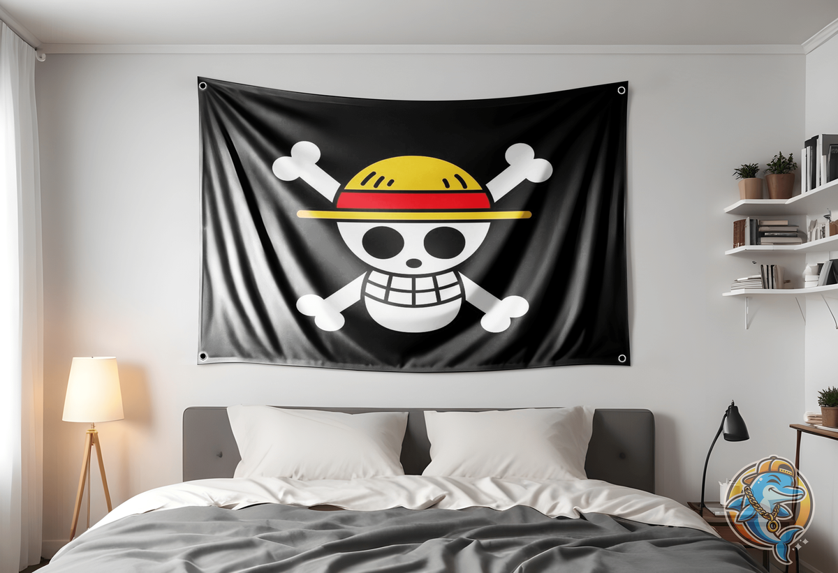 One Piece Luffy Jolly Roger Flag – 3x5 ft Durable Polyester 