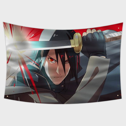 Sasuke Uchiha Flag Naruto 3x5ft Anime Flag Tapestry