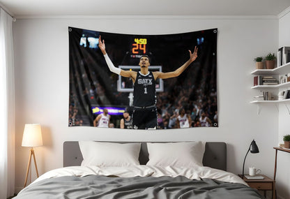 Victor Wembanyama NBA Flag | Custom 3x5 Feet Sports Tapestry Design
