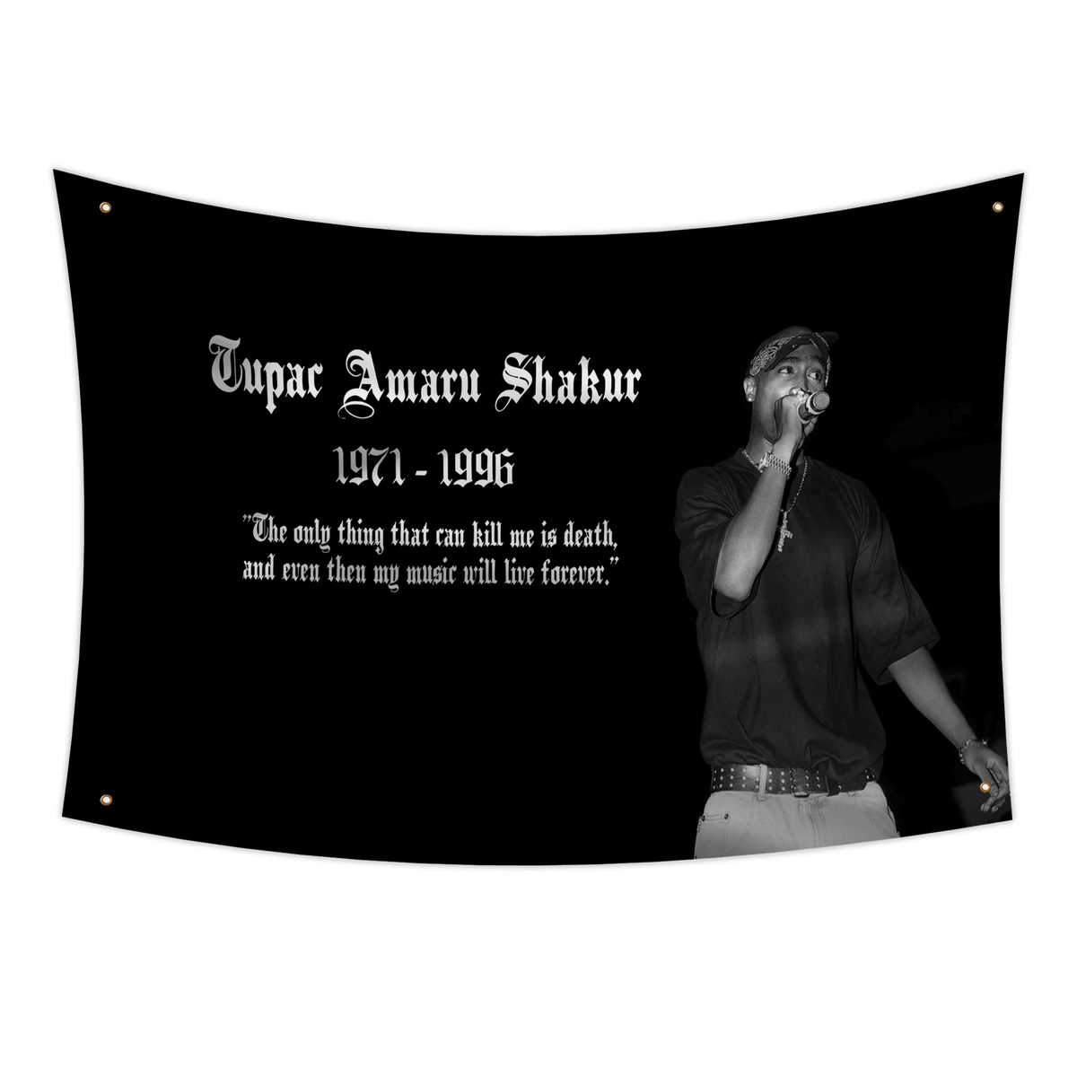Tupac Flag | Custom 3x5 Feet Music Tapestry Design