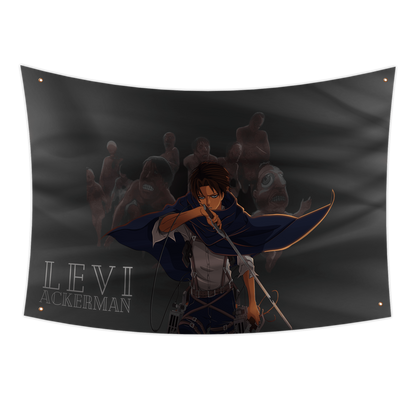 Levi Ackerman Attack on Titan Flag 3x5ft Anime Flag Tapestry
