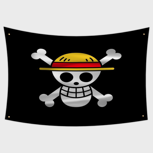 One Piece Luffy Jolly Roger Flag – 3x5 ft Durable Polyester 