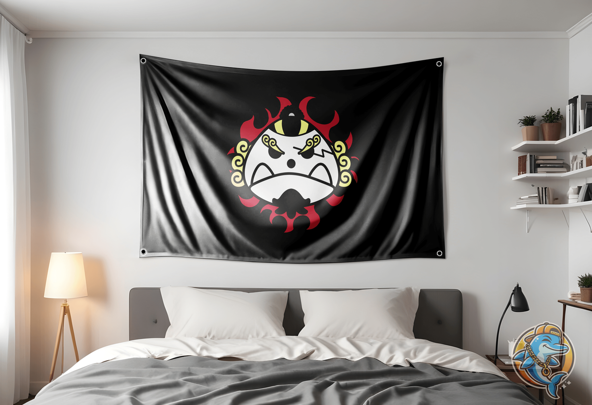 Jinbe One Piece Jolly Roger Flag 3x5ft Anime Flag Tapestry
