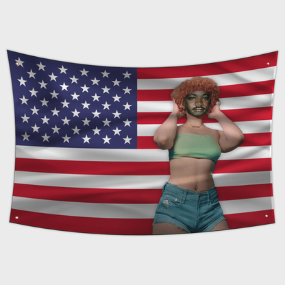Ice Spice & Martin Luther King Funny Meme College Dorm Room Flag  Tapestry For 