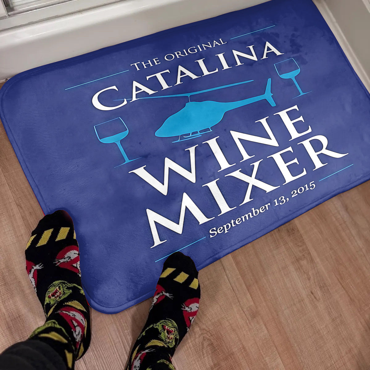 Catalina Wine Mixer Rug | Party Bathroom Mat | Floor Mat