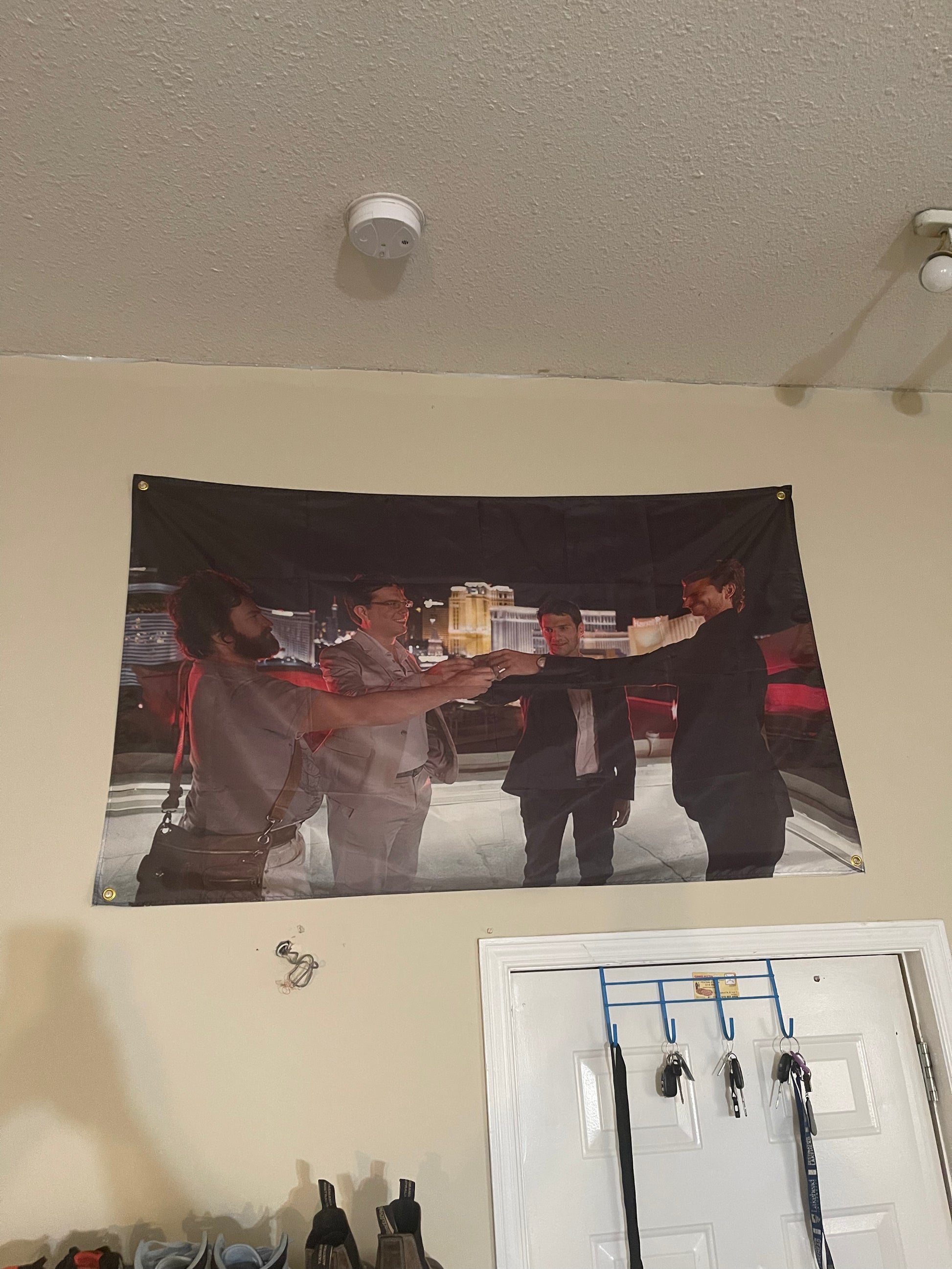 Hangover Cheers Scene Flag  Hung Up