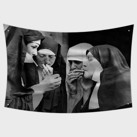 4 Nuns Smoking Flag, Dark humor 