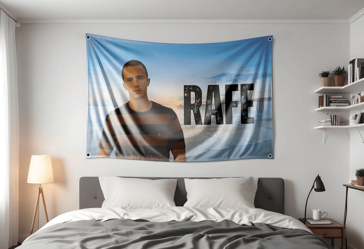Rafe Cameron Flag Hung Up In Dorm Room