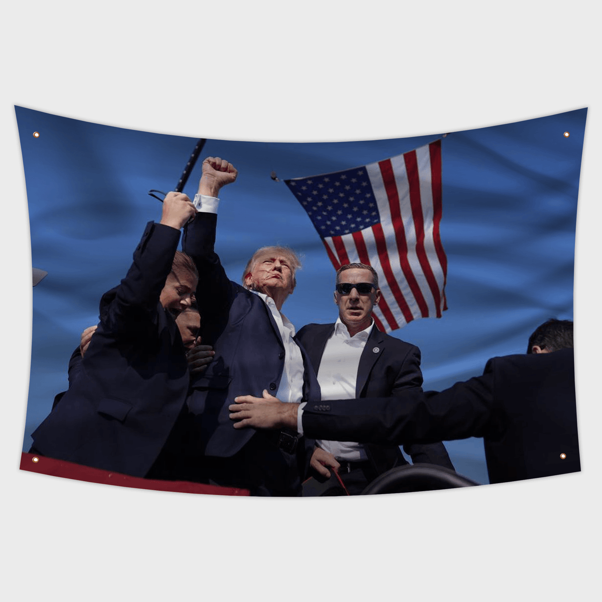 Trumpy Rally Shooting Flag