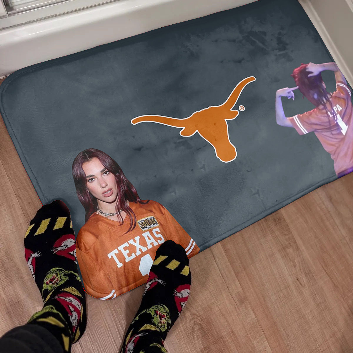 Dua Lipa Texas Longhorns Jersey Rug