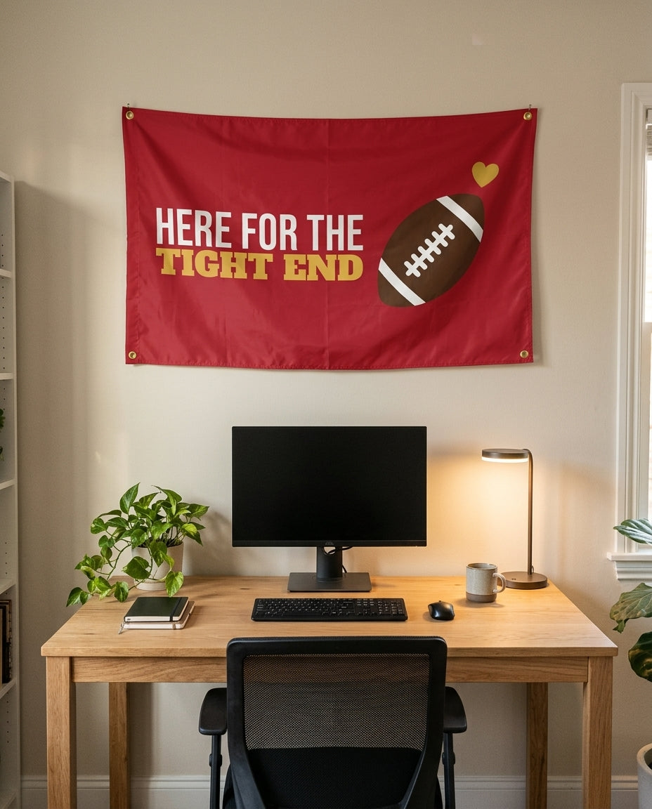 Football Fan Game Day 3x5 flag on a home office wall