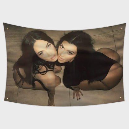 Kourtney Kardashian and Megan Fox Flag 3x5ft