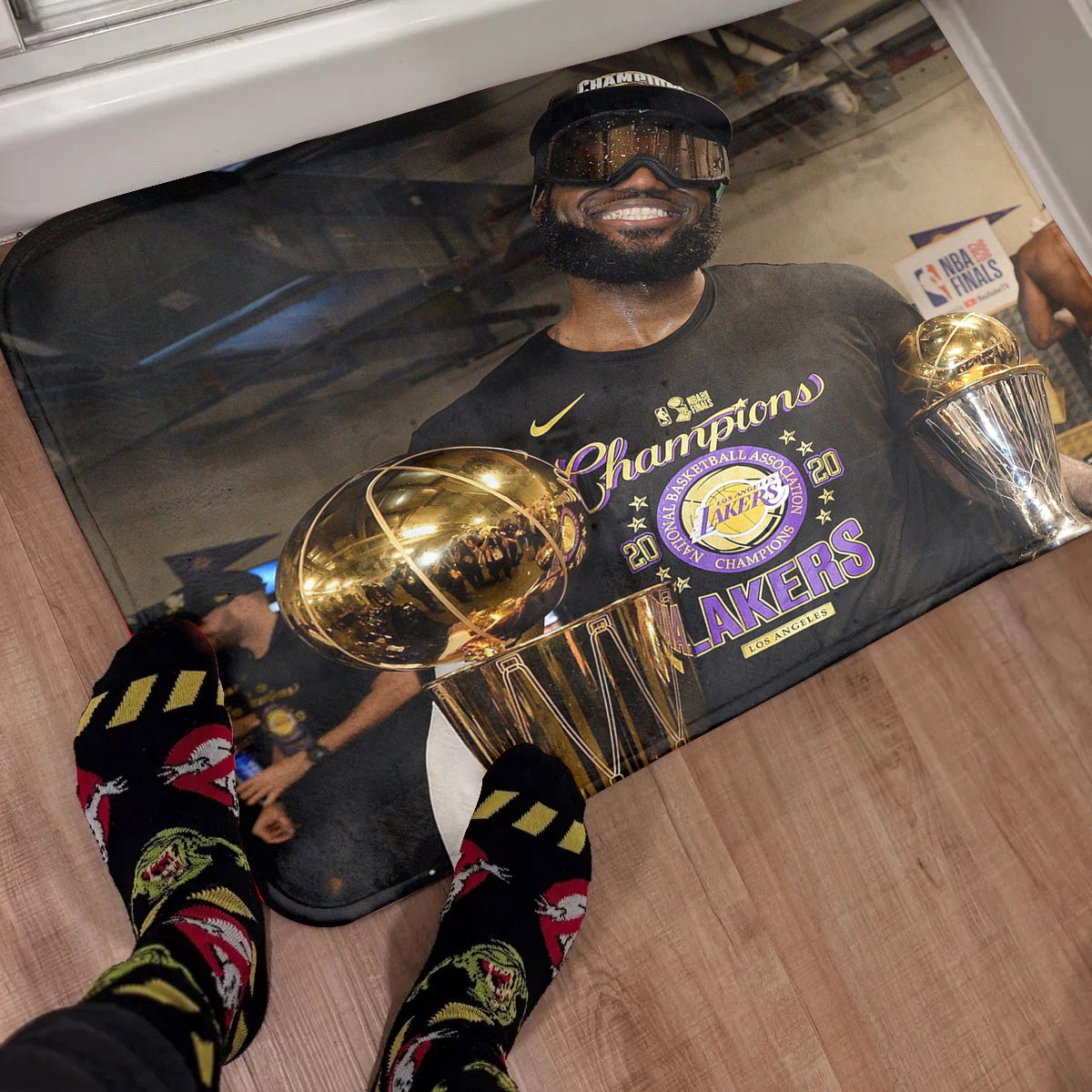 Lebron James Los Angeles Lakers 2020 Championship Rug