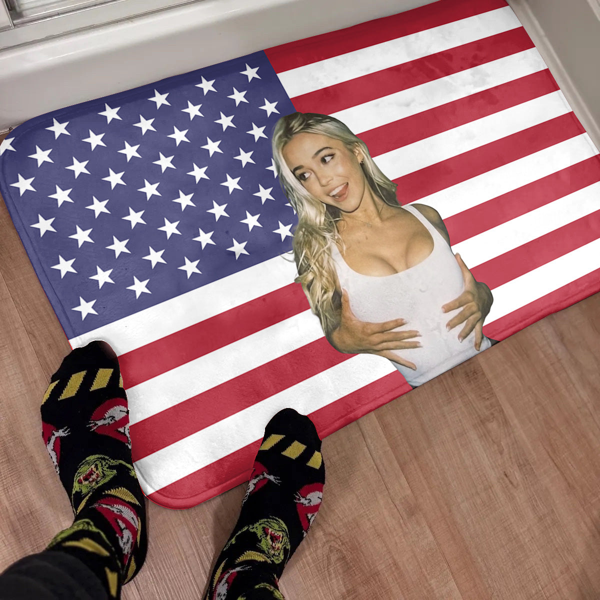 Livvy Dunne American Flag Rug