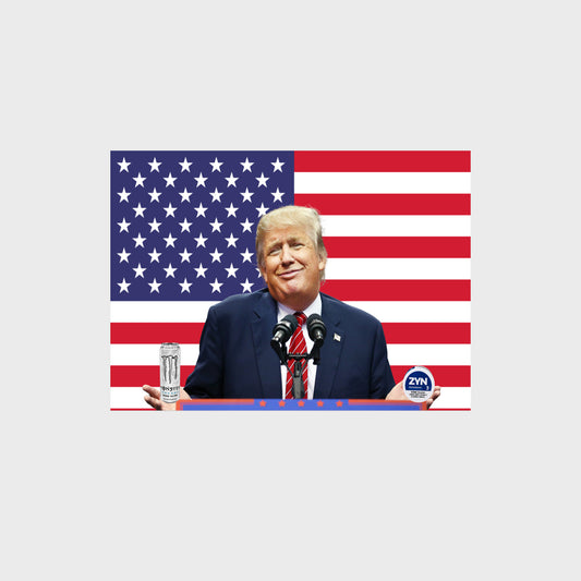 Trump White Monster + Zyn Poster | Viral Meme Print