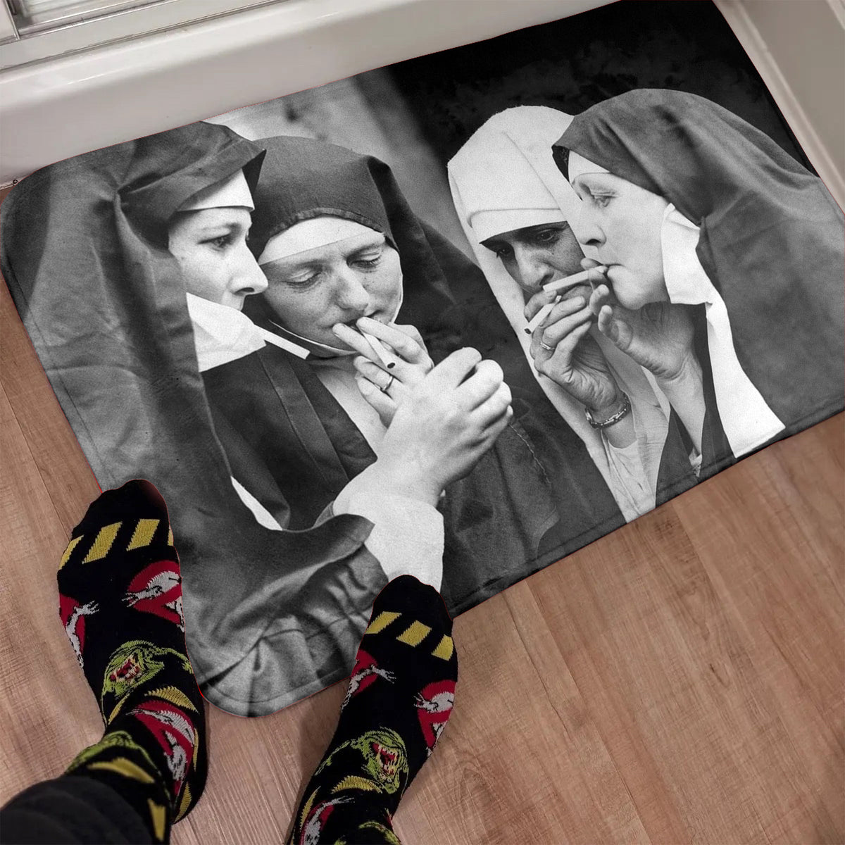 Nuns Smoking Rug