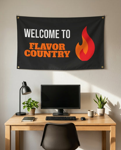 Bring The Heat 3x5 flag on a home office wall